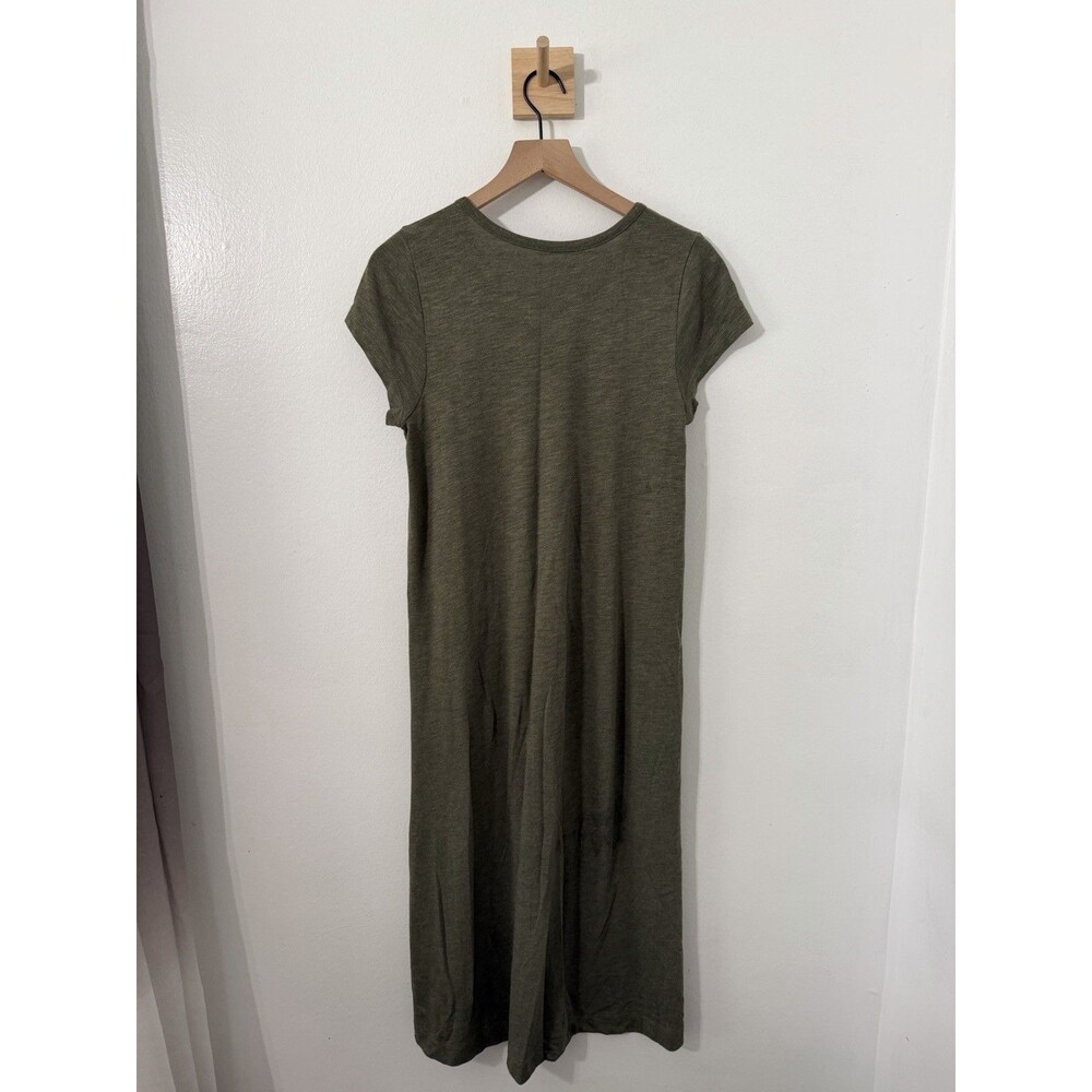 Madewell Green Midi SS Dress Hunter Green Viscose Casual Summer Size Medium - Picture 4 of 4